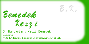 benedek keszi business card